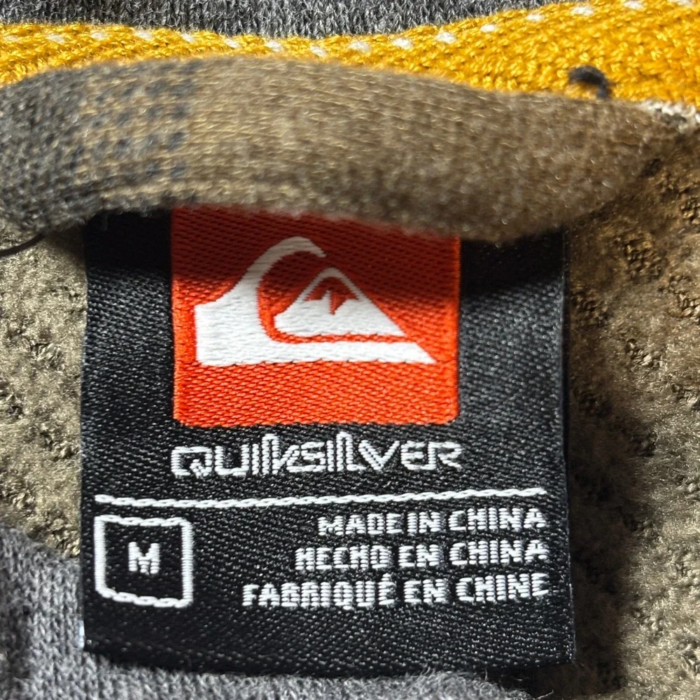 NWT Quiksilver Men's Striped Hooded Flannel Shirt Jacket Size Medium‎ Tan Brown